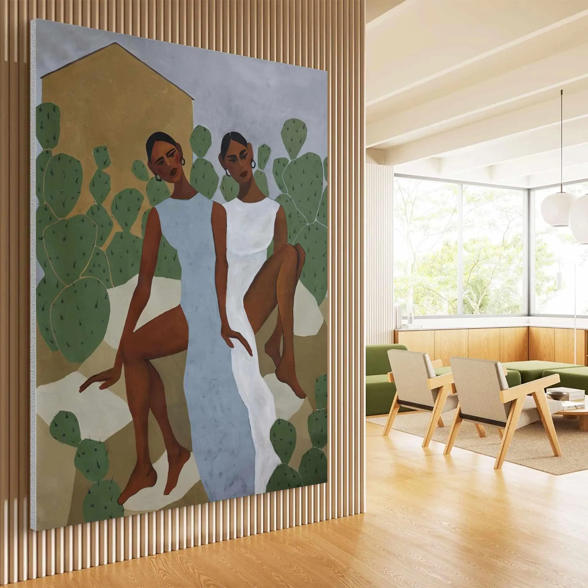 Cacti Companions - Elegant Ladies Painting