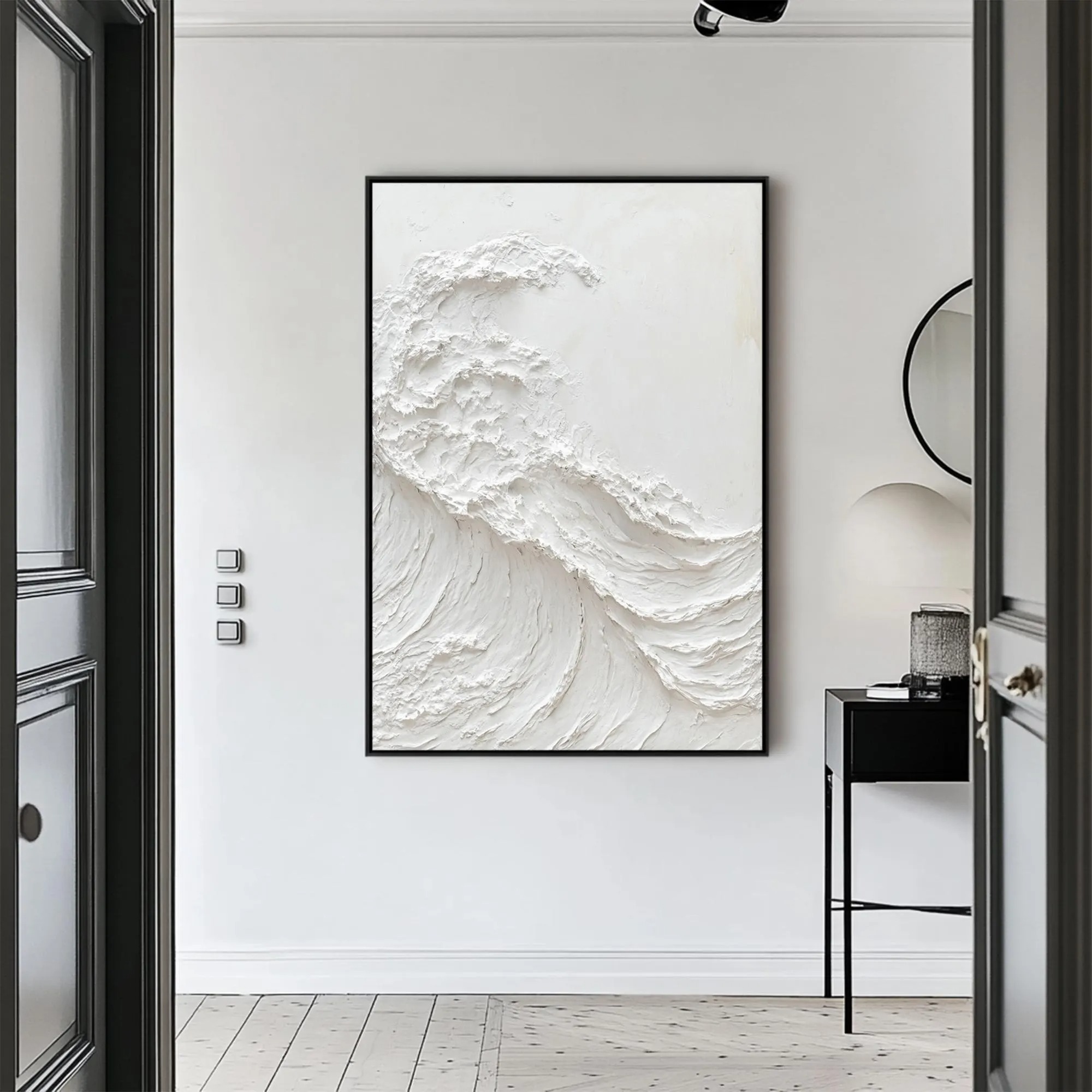 Textured White Sea Artwork