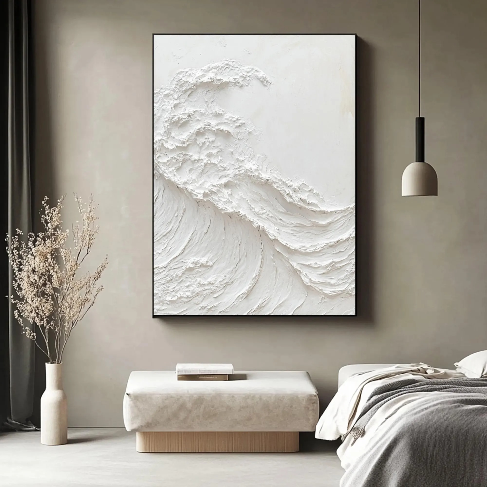 Textured White Sea Artwork