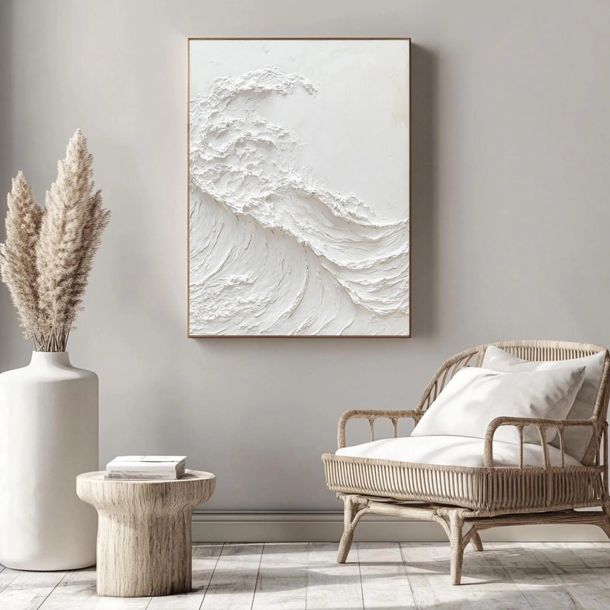 Textured White Sea Artwork