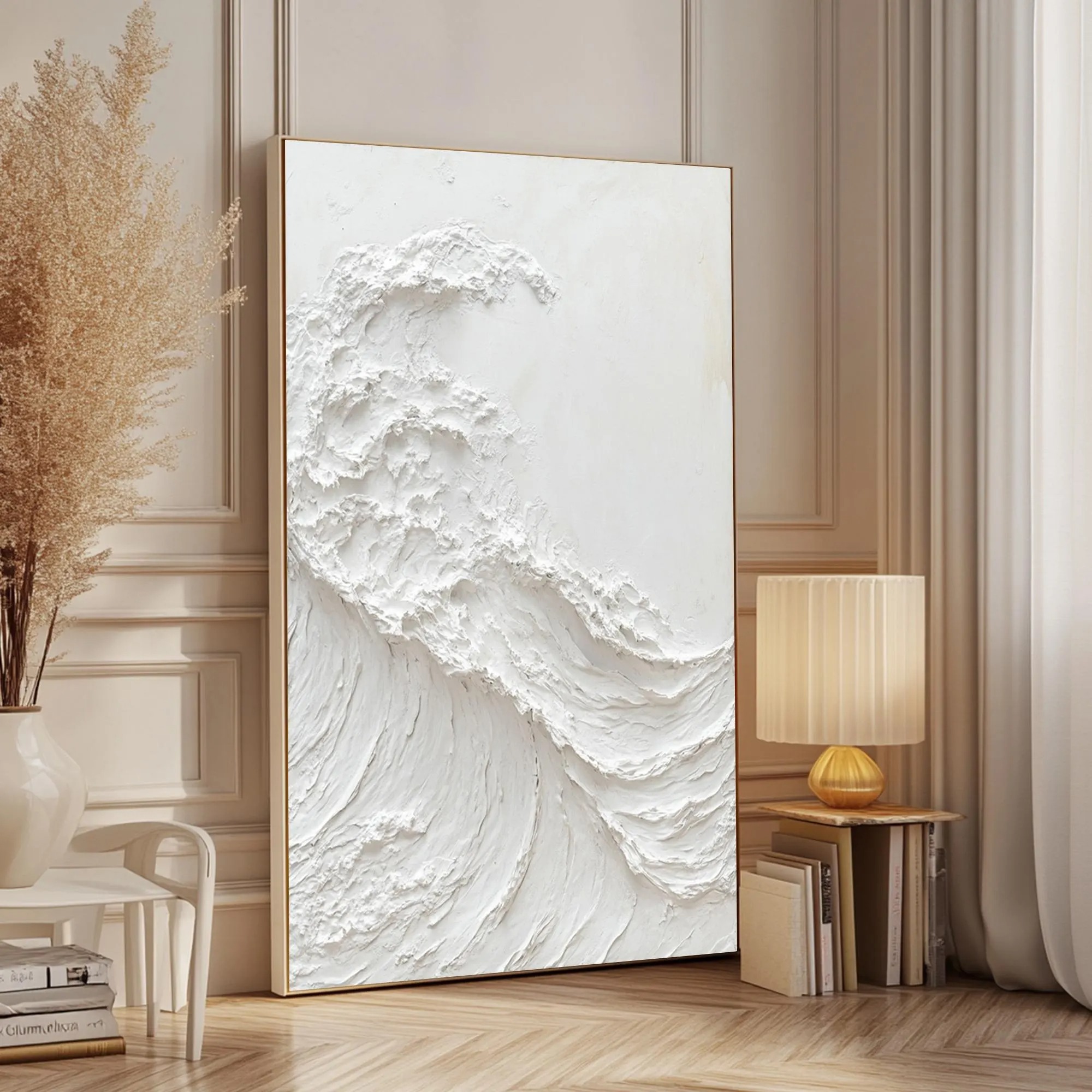 Textured White Sea Artwork