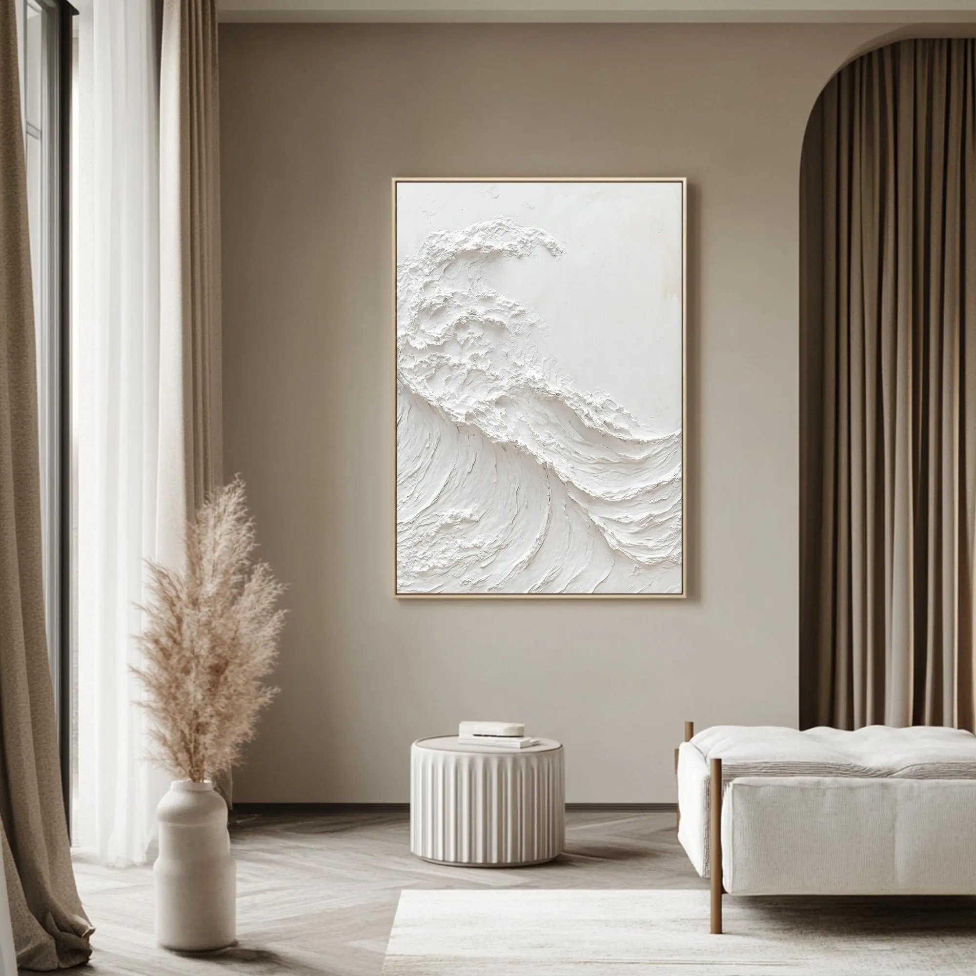 Textured White Sea Artwork