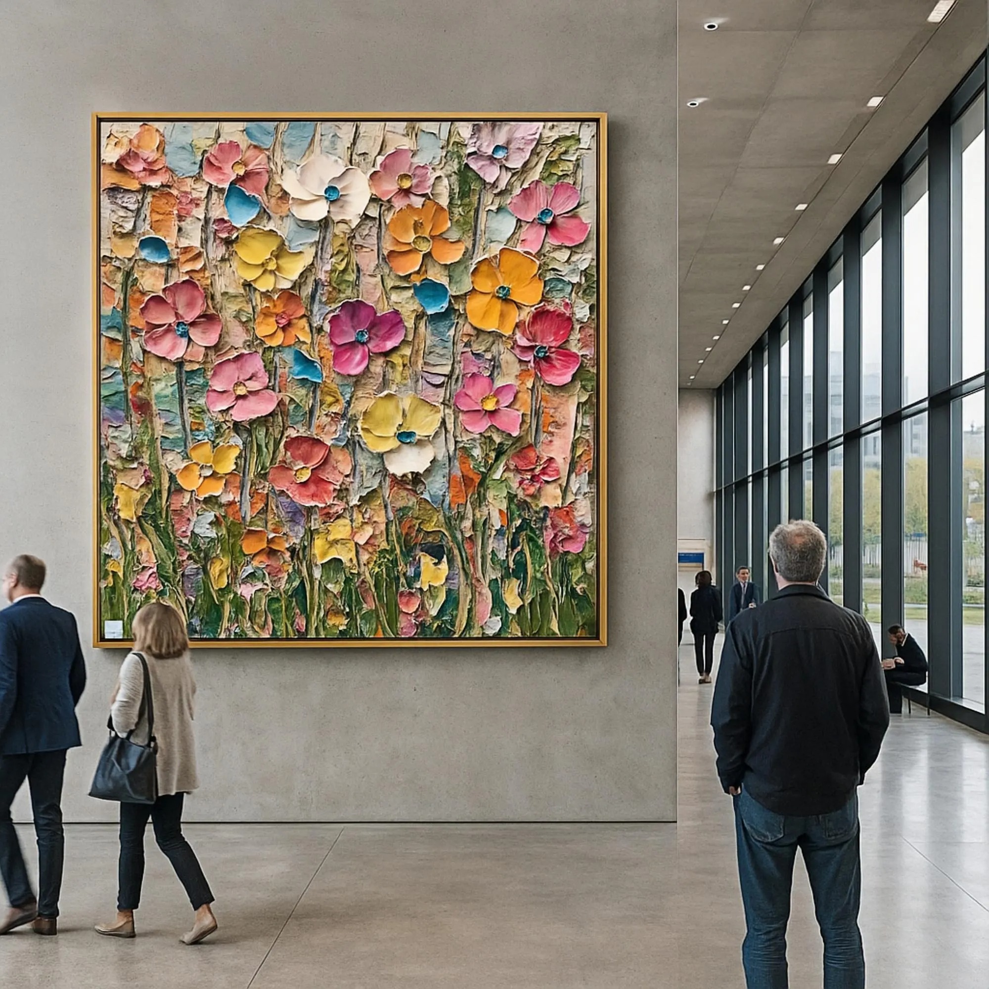 Textured Floral Splendor