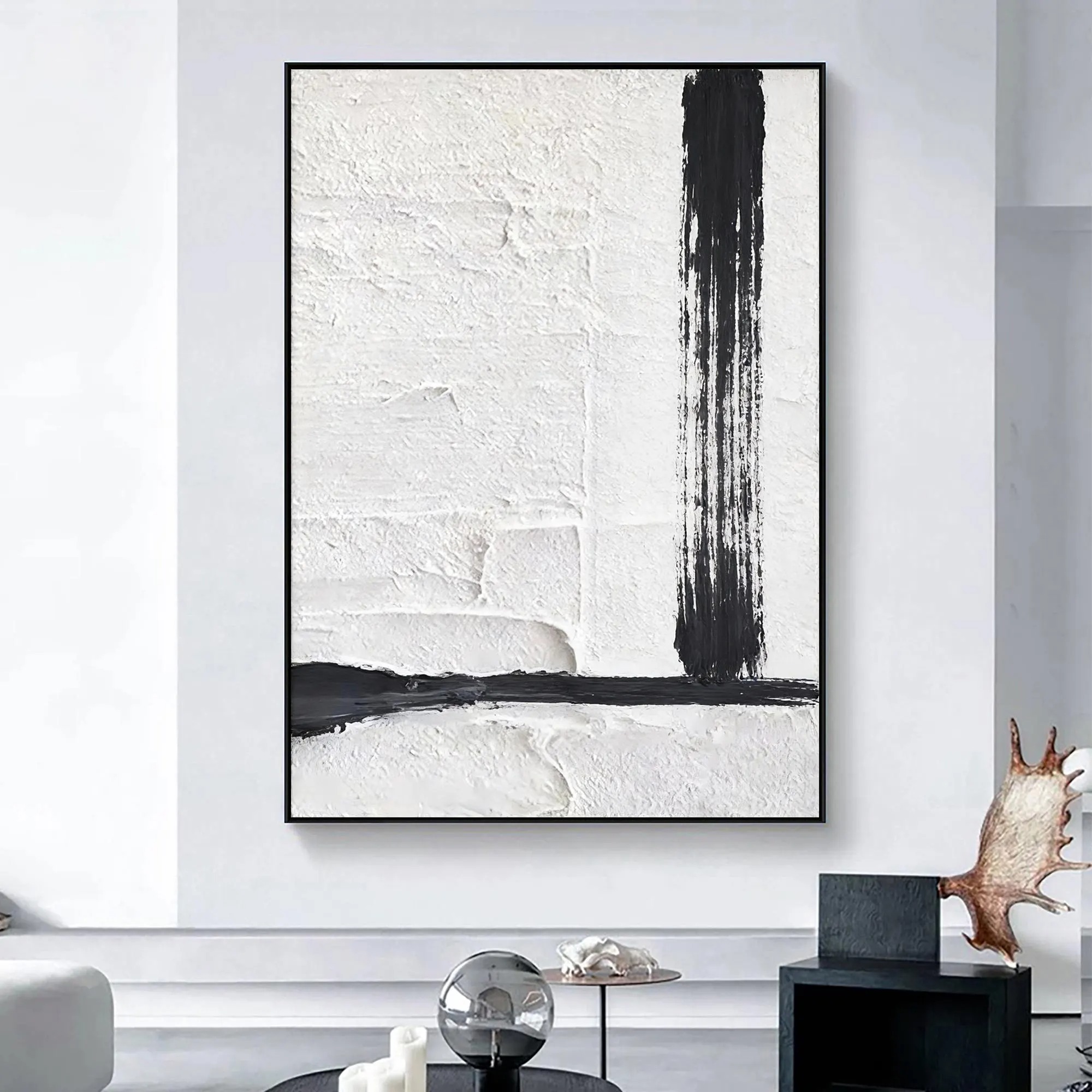 Minimalist Black White Art