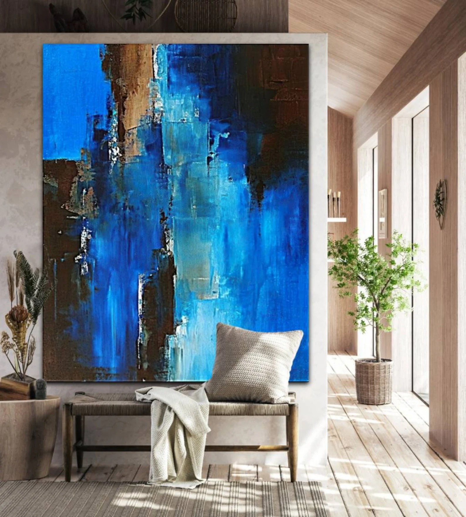 Blue Depths Meet Earth's Embrace