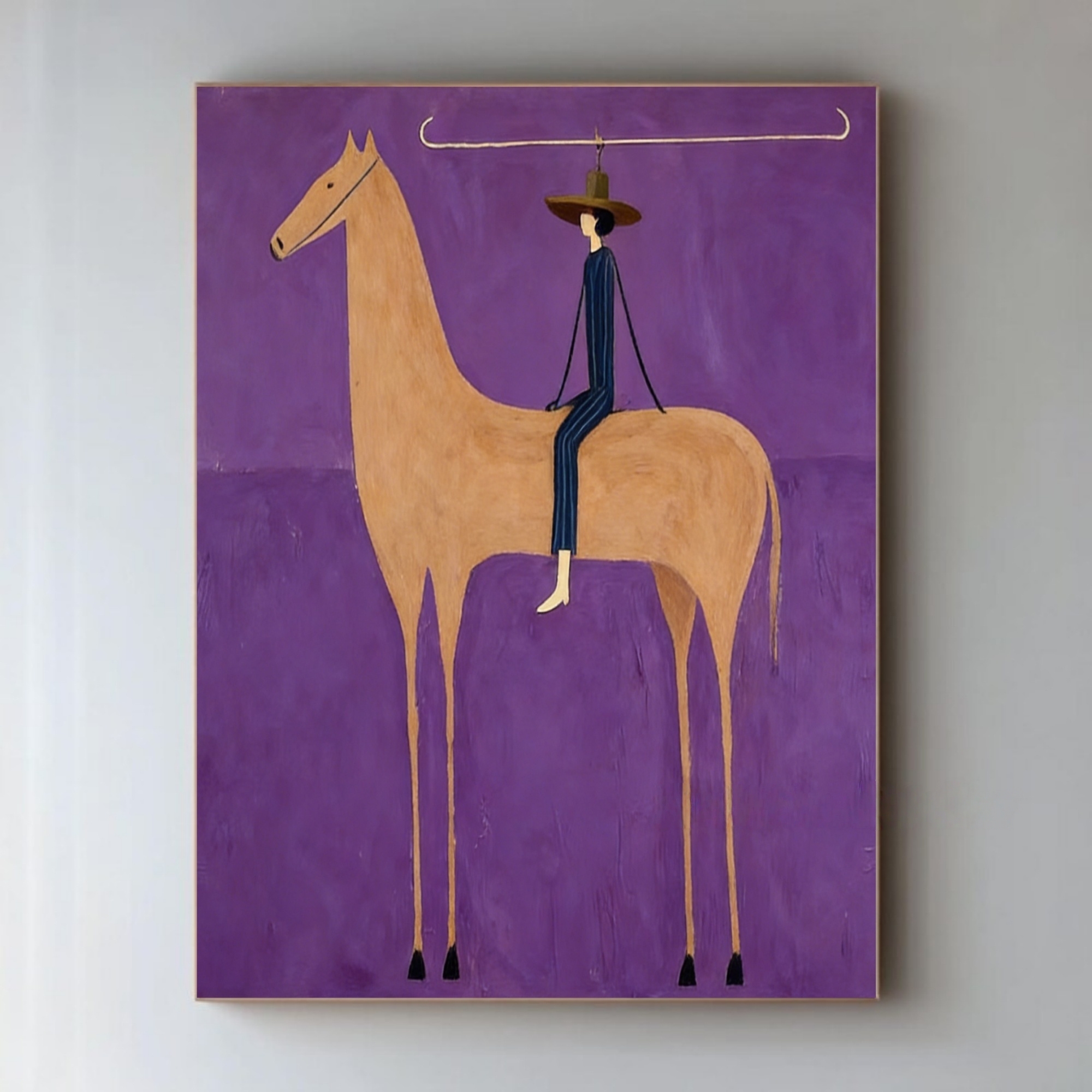 Purple Reverie – Abstract Rider and Steed