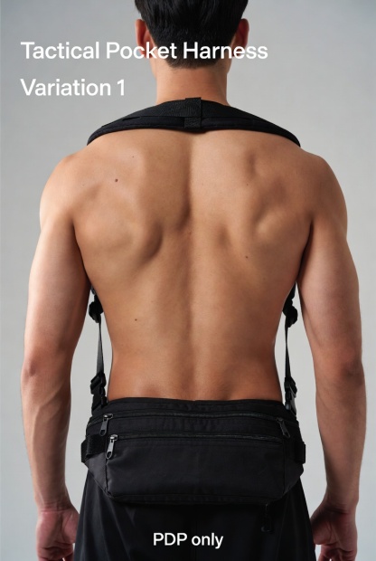 Men’s Black Utility Leg Strap Harness Bag