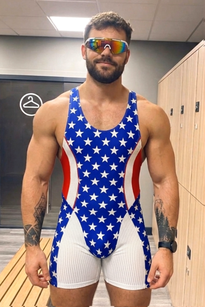 Joylgbt Men’s Star Print Breathable Singlet Shorts