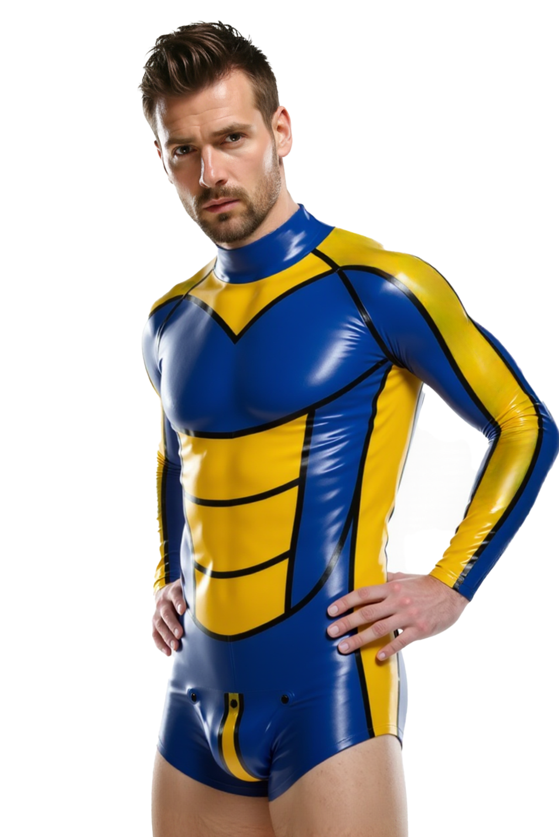 Joylgbt‘s Men's Long Sleeve Superhero-Inspired Compression Bodysuit