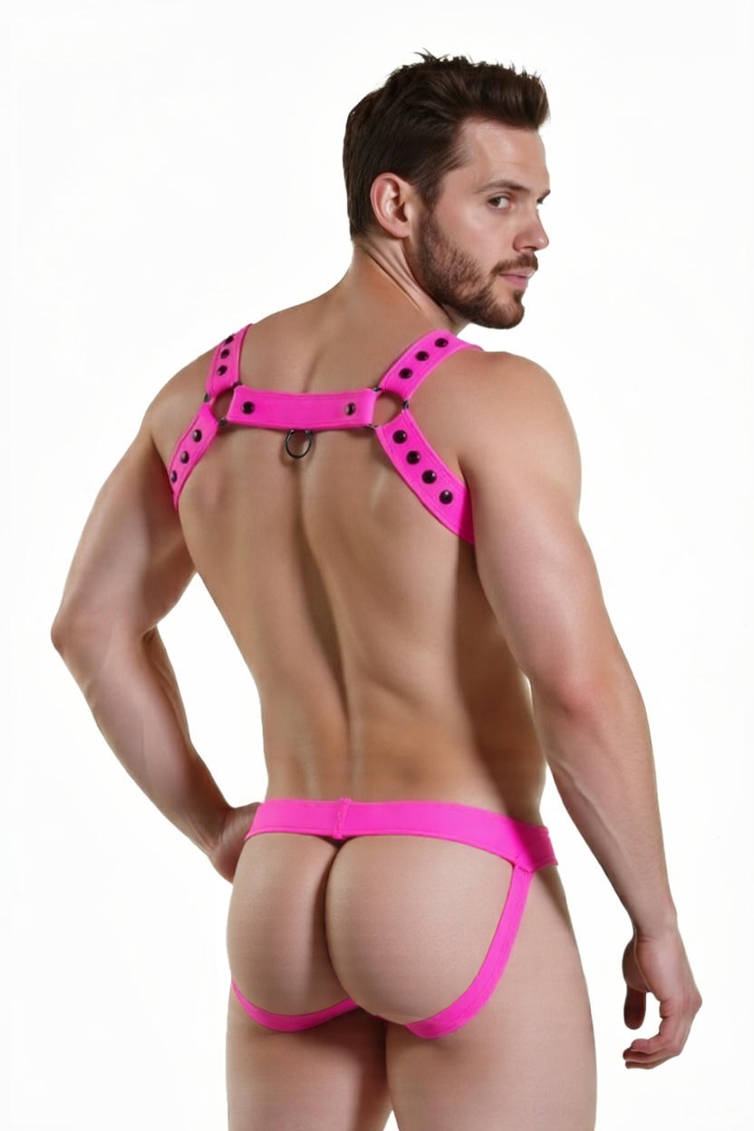 Joylgbt‘s Men’s Tactical Body Harness & Integrated Jockstrap Set