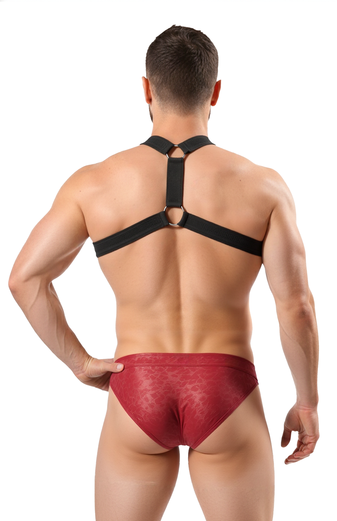 Joylgbt‘s Men's Performance Gear: Strappy Body Harness & Contoured Mesh Briefs