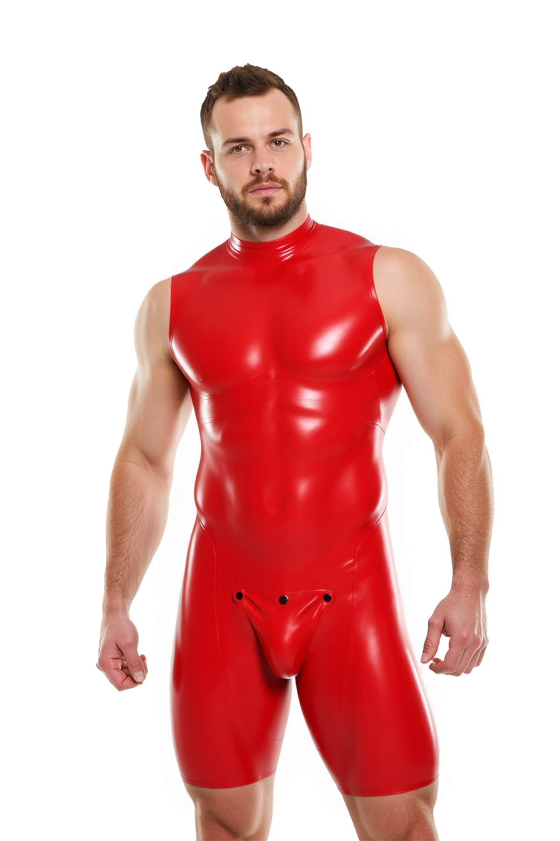 [Copy]Joylgbt‘s Sexy Shiny Faux Leather Bodysuit with Zipper – Short Sleeve One-Piece for Club & Fetish Wear
