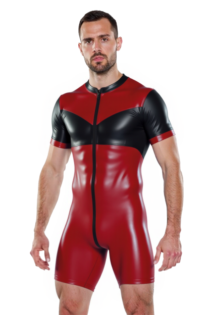 Bold Colorblock Zipper Bodysuit