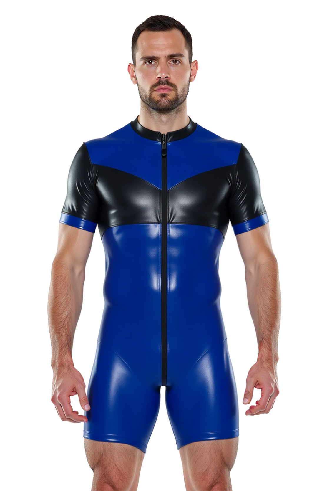 Bold Colorblock Zipper Bodysuit