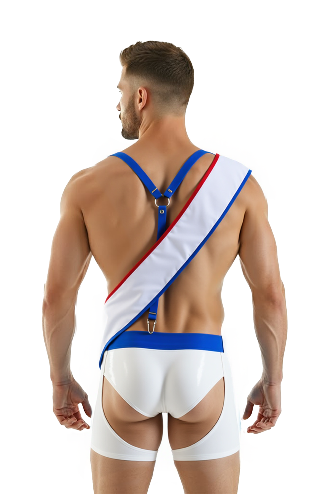 Joylgbt‘s PV Patriot Chaps & Sash Set – Heroic Open-Frame Design
