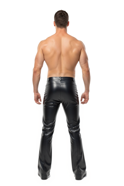 Joylgbt‘s Urban Noir Leather-Look Pants - Men's Sleek Vegan Leather Biker Trousers