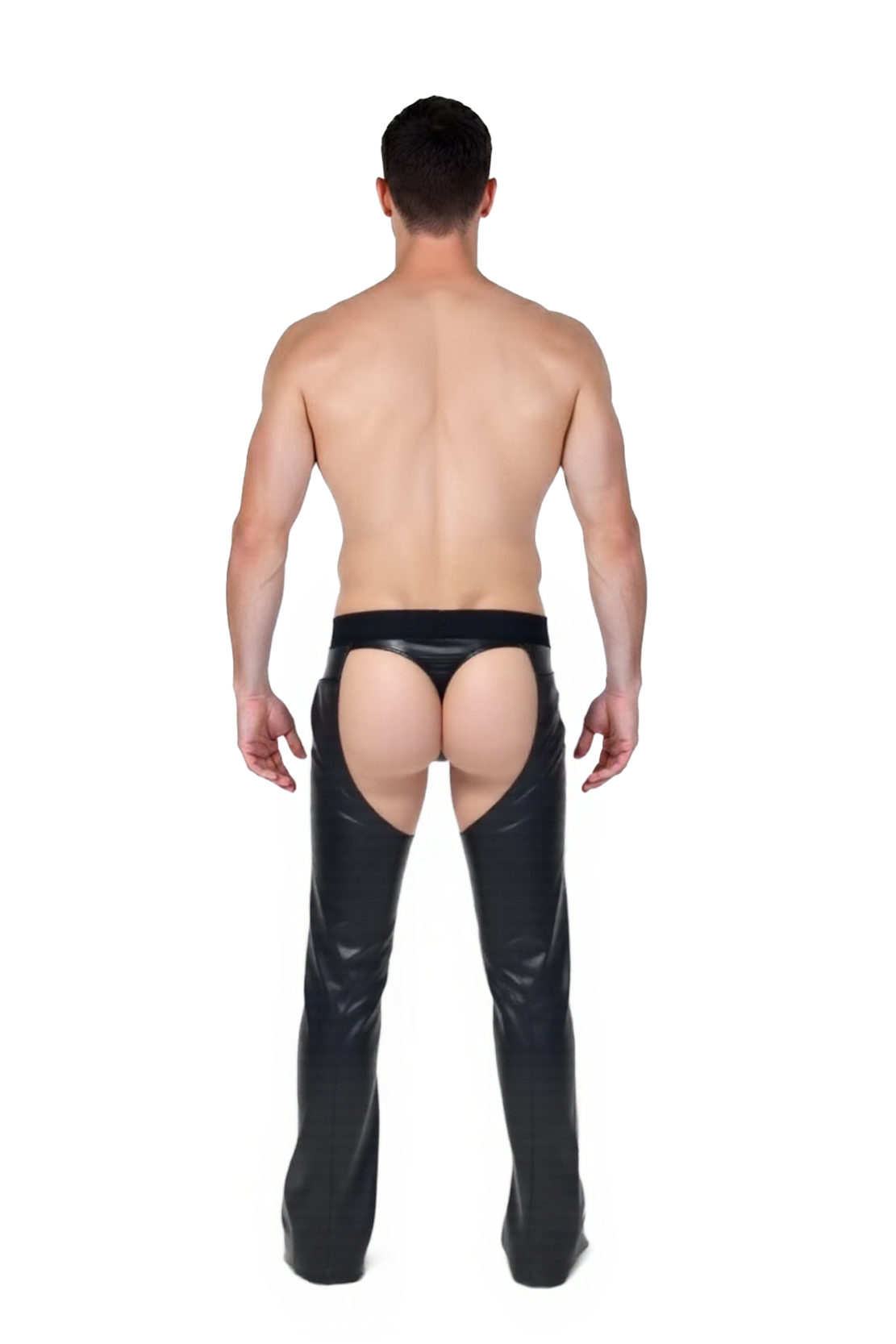 Joylgbt‘s Urban Cowboy Men’s Leather-Look Open Back Chaps - Performance & Festival Wear