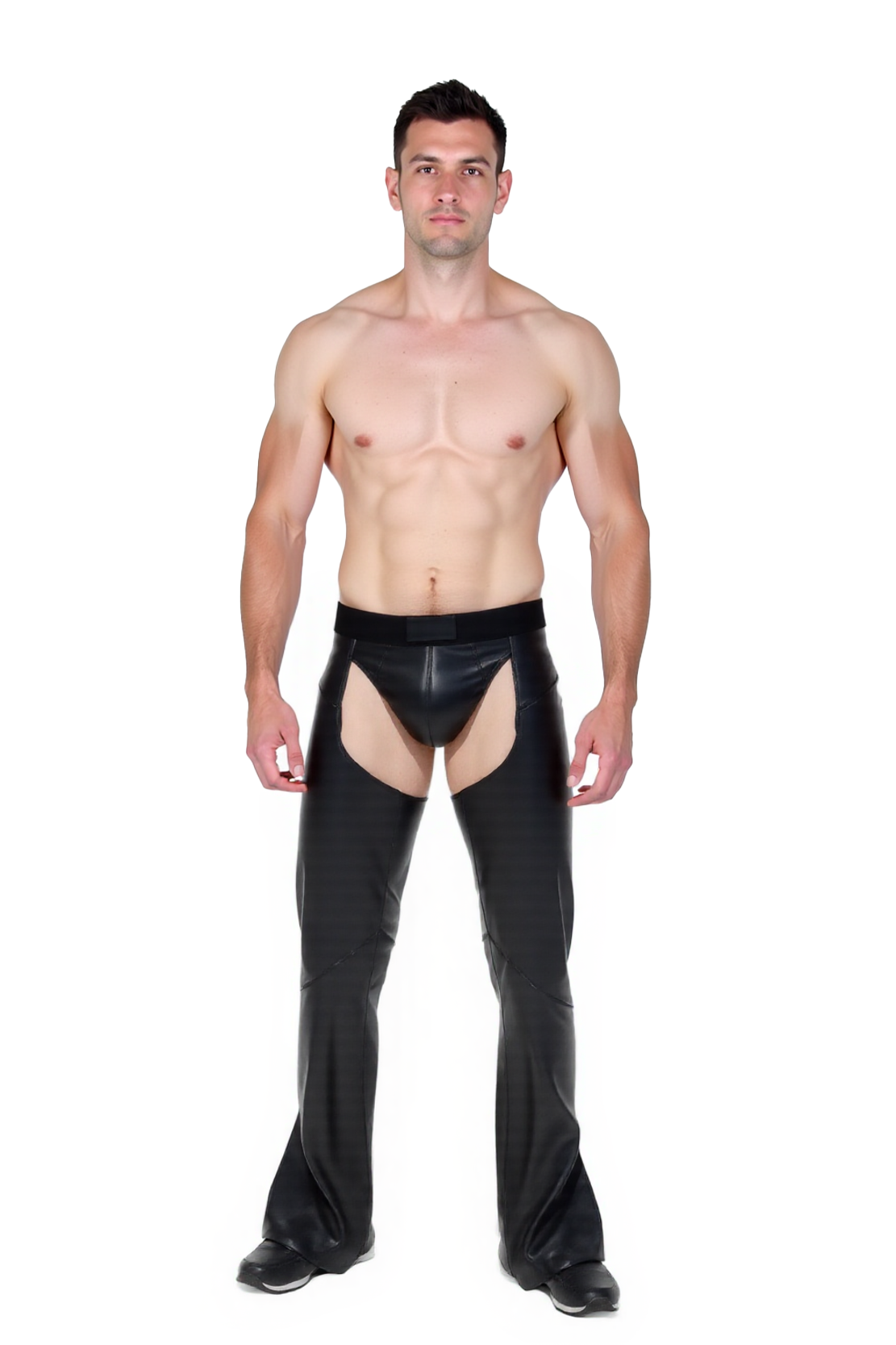 Joylgbt‘s Urban Cowboy Men’s Leather-Look Open Back Chaps - Performance & Festival Wear