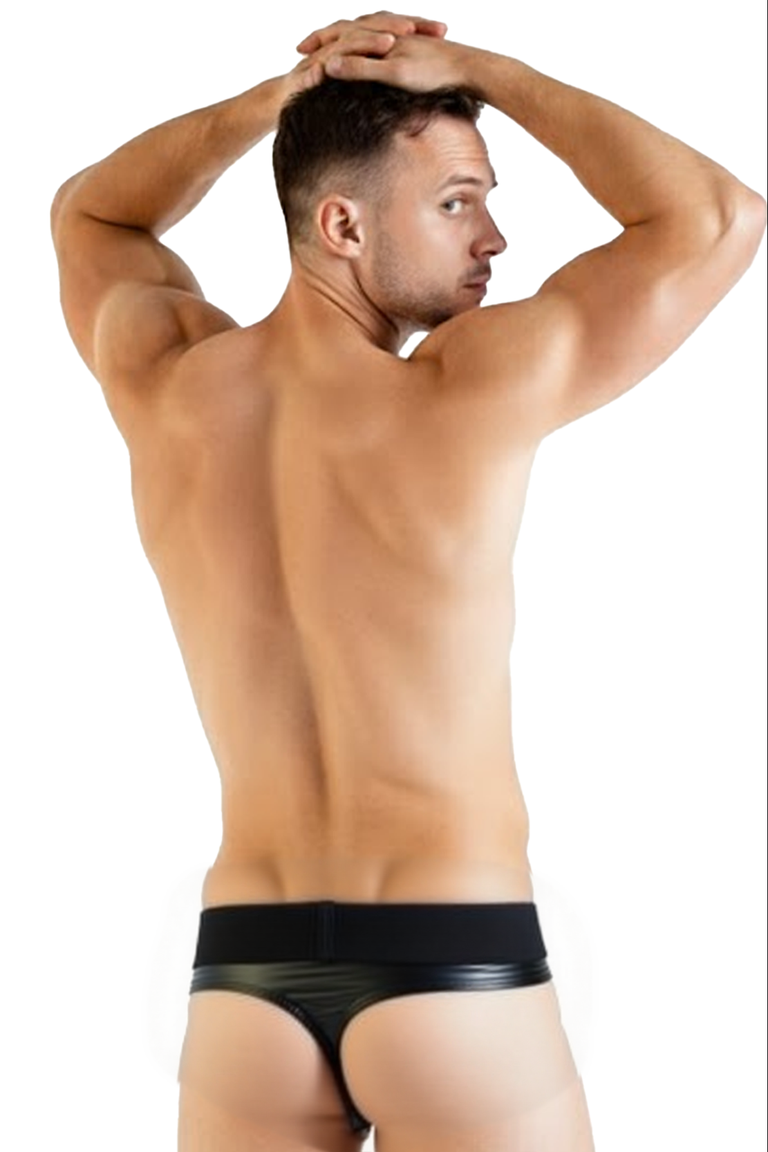 Joylgbt‘s Sleek Silver Metallic Men's T-Back Thong - Low Rise Contoured Pouch Underwear