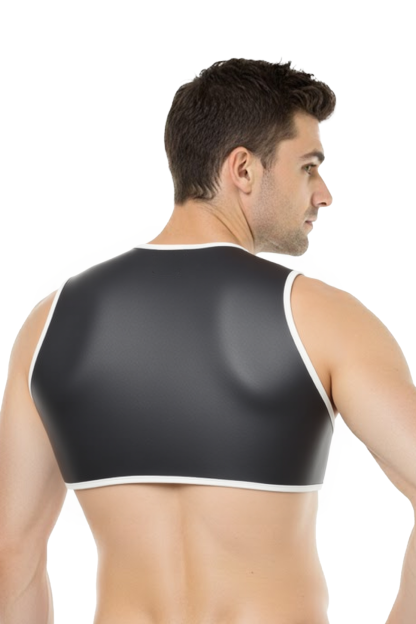 Joylgbt‘s Men's Sculptural Matte Shrug – Open-Front Contrast Bolero for Performance & Clubwear