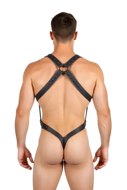 PU Leather Fetish Harness – Bold and Edgy Men’s Bodywear