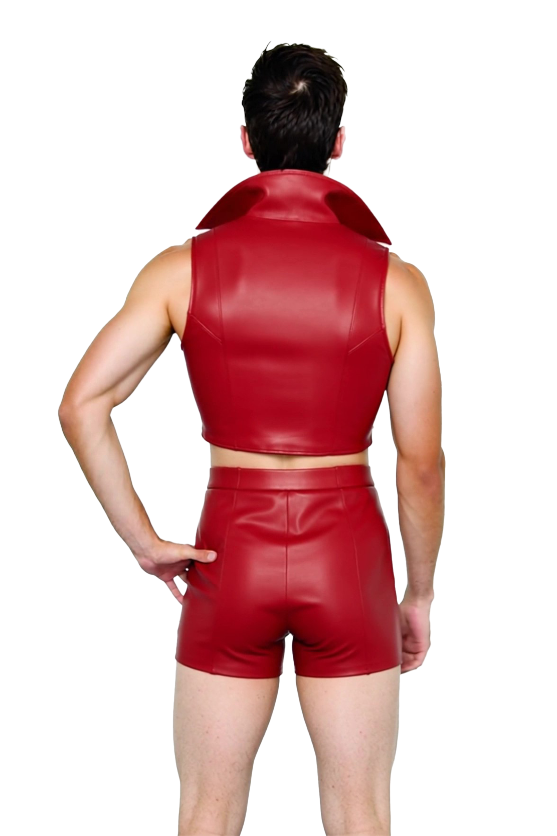 Joylgbt‘s The "Rebel" Red Faux Leather Two-Piece Outfit