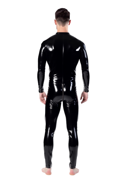 Joylgbt‘s Men's Black PU Leather Full Body Suit