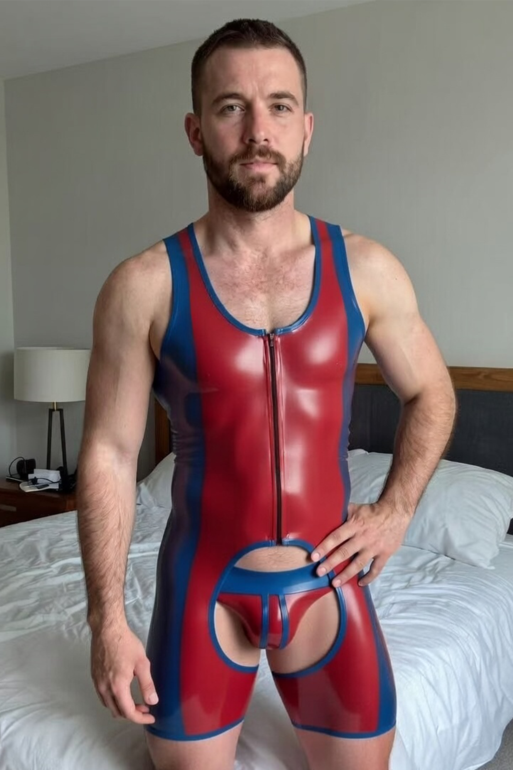 Joylgbt‘s Aero-Dynamic PU Leather Bodysuit with Open Crotch & Rear