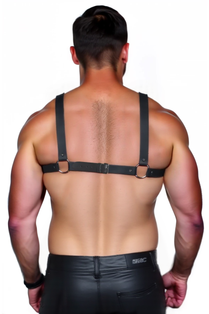 Criss-Cross Leather Harness – Bold & Striking Design