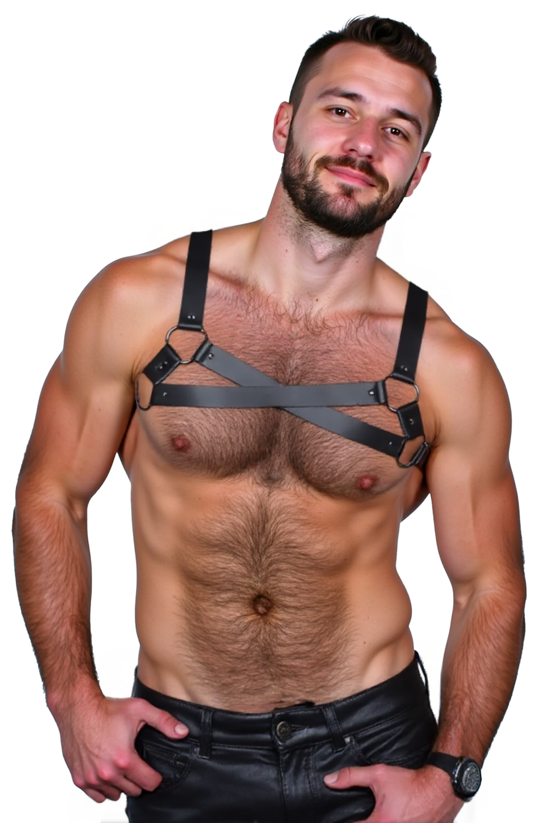 Criss-Cross Leather Harness – Bold & Striking Design
