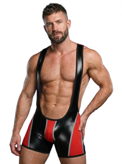 [Copy]【New glossy finish】Colorblock Fitted Singlet Romper-five colors available