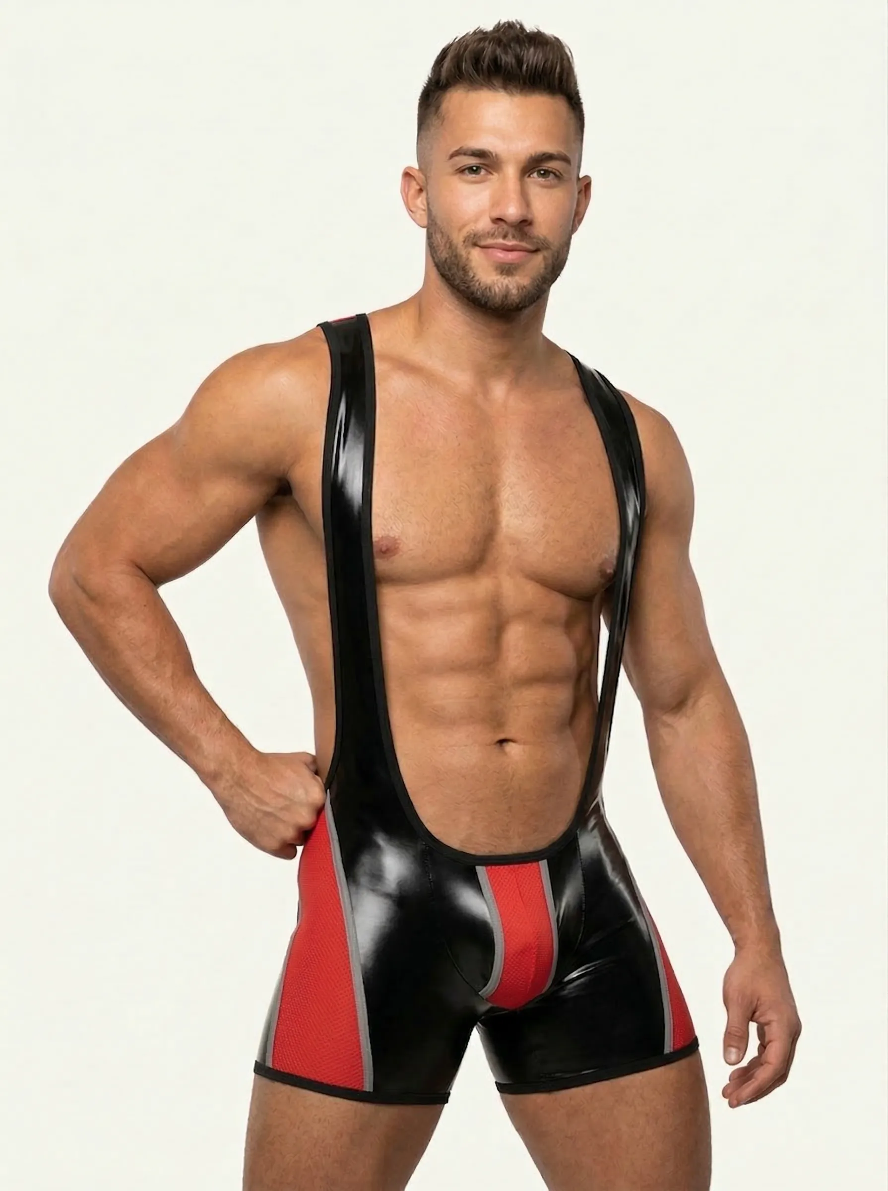 Colorblock Fitted Singlet Romper-Four colors available