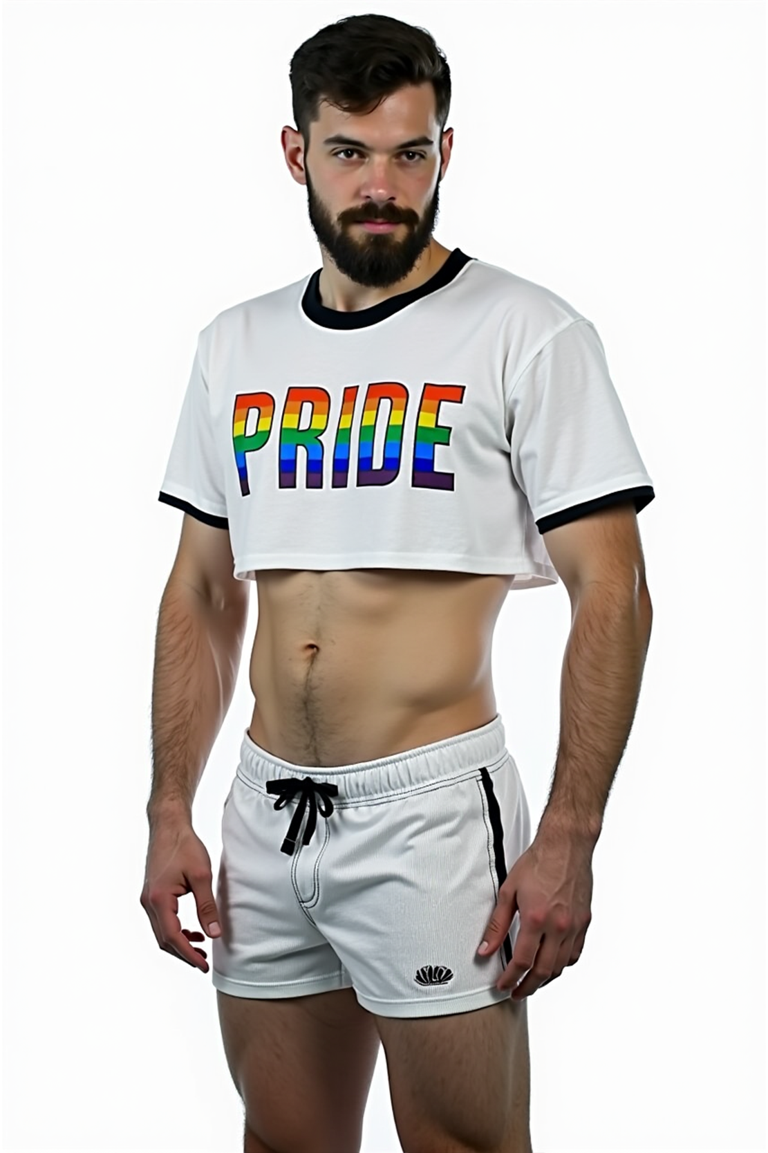 Pride Rainbow Crop Top & Shorts Set