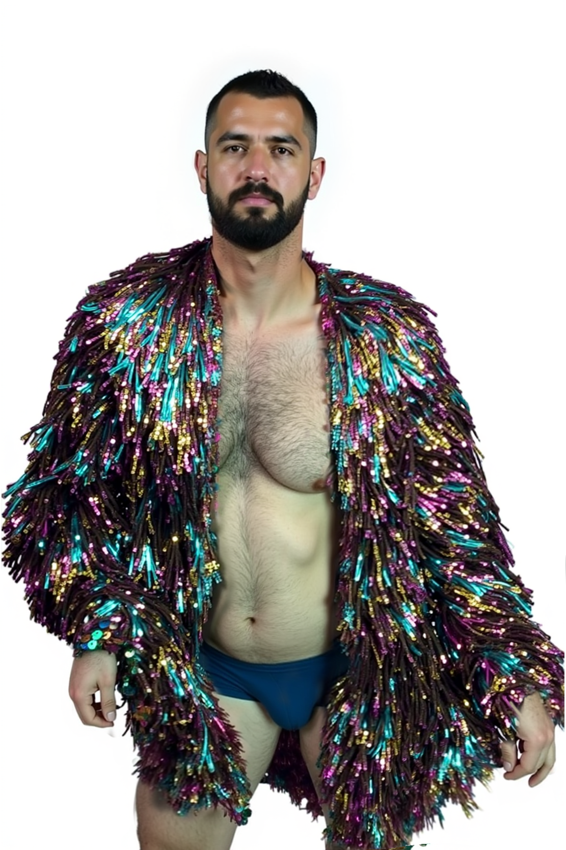 Men’s Rainbow Disk Sequin Jacket
