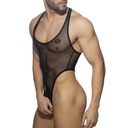 MESH-RING BODYSUIT THONG