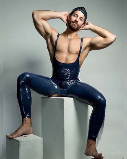 Bold Red Cutout Leather Jumpsuit