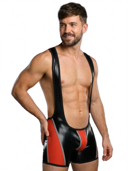 [Copy]【New glossy finish】Colorblock Fitted Singlet Romper-five colors available