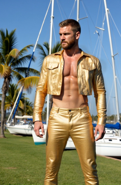 Sunlit Gold Jacket and Trouser Duo