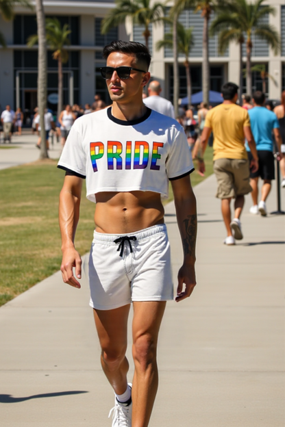 Pride Rainbow Crop Top & Shorts Set