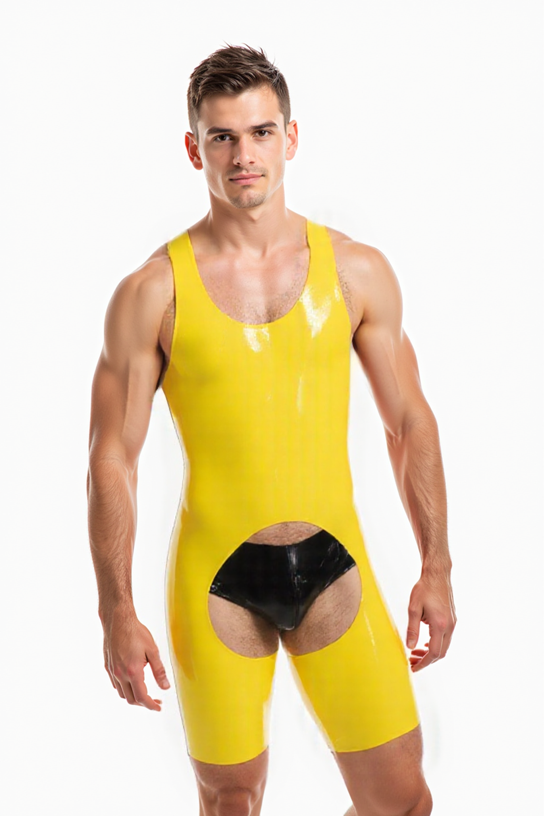  Joylgbt Cutout Yellow Bodysuit