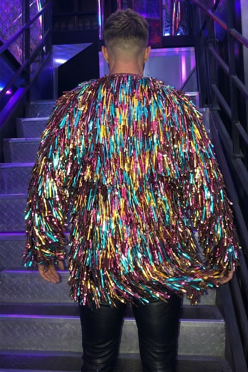Men’s Rainbow Disk Sequin Jacket