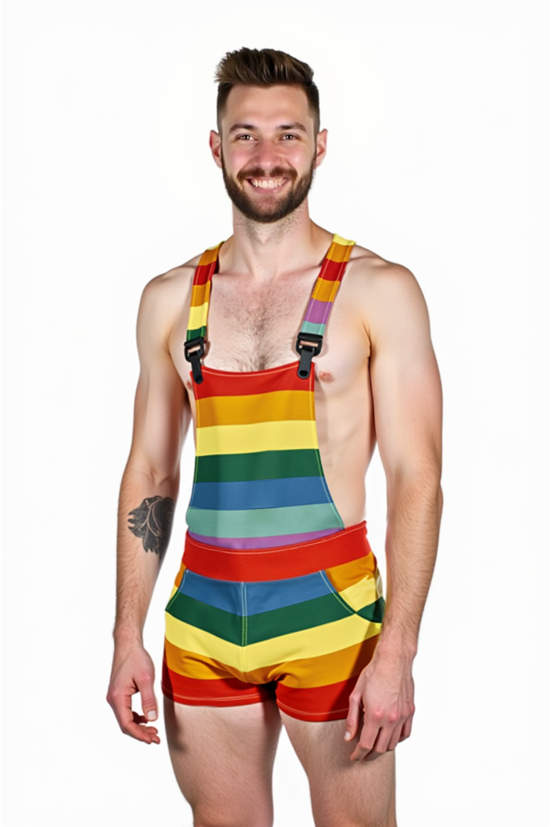 Rainbow Suspender Romper