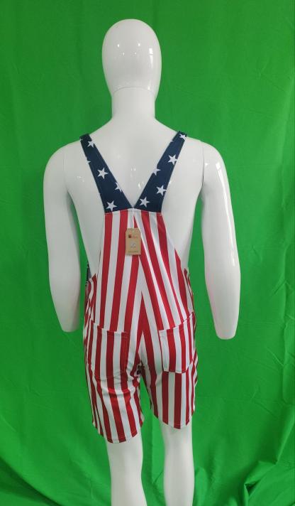 Mysteryglove Patriotic American Flag Overalls