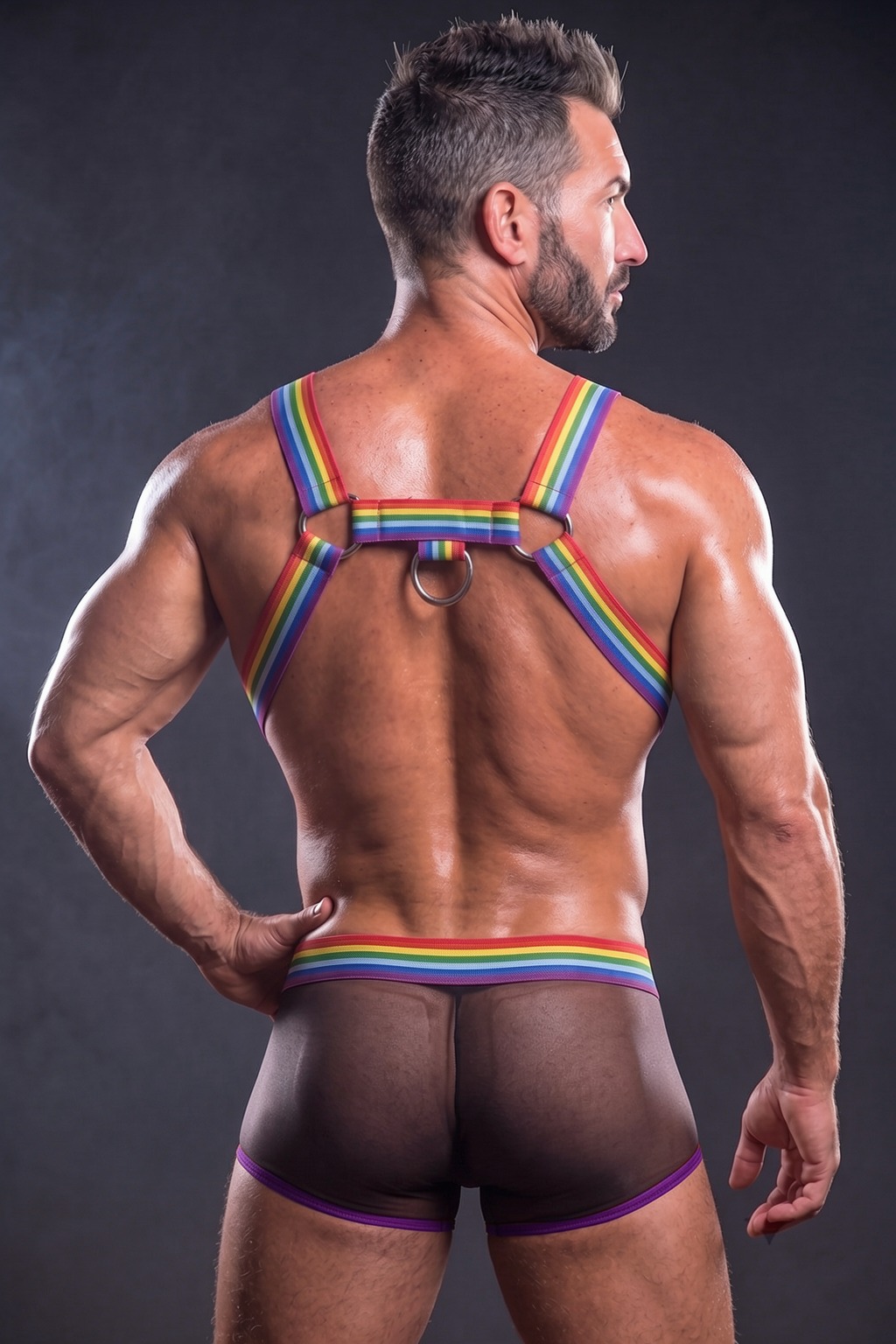 Joylgbt  Pride Rainbow Adjustable Harness Set