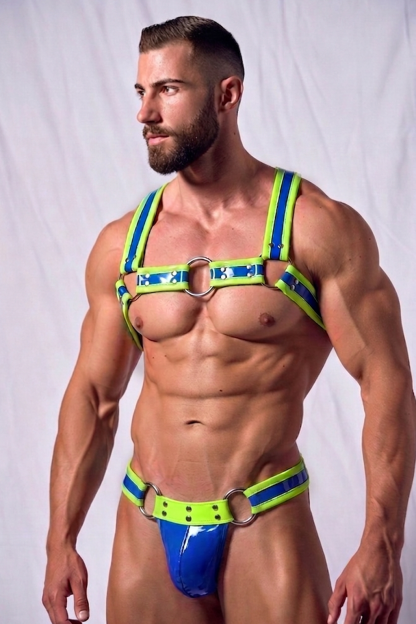 Cyber Blue/Neon Green Gloss Harness Set