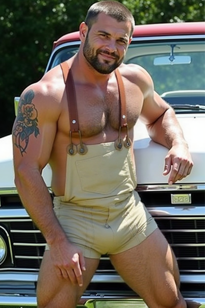 Joylgbt Tan Overalls Shorts - Casual Charm, Summer Ready