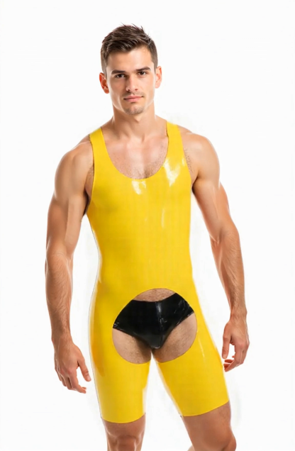  Joylgbt Cutout Yellow Bodysuit