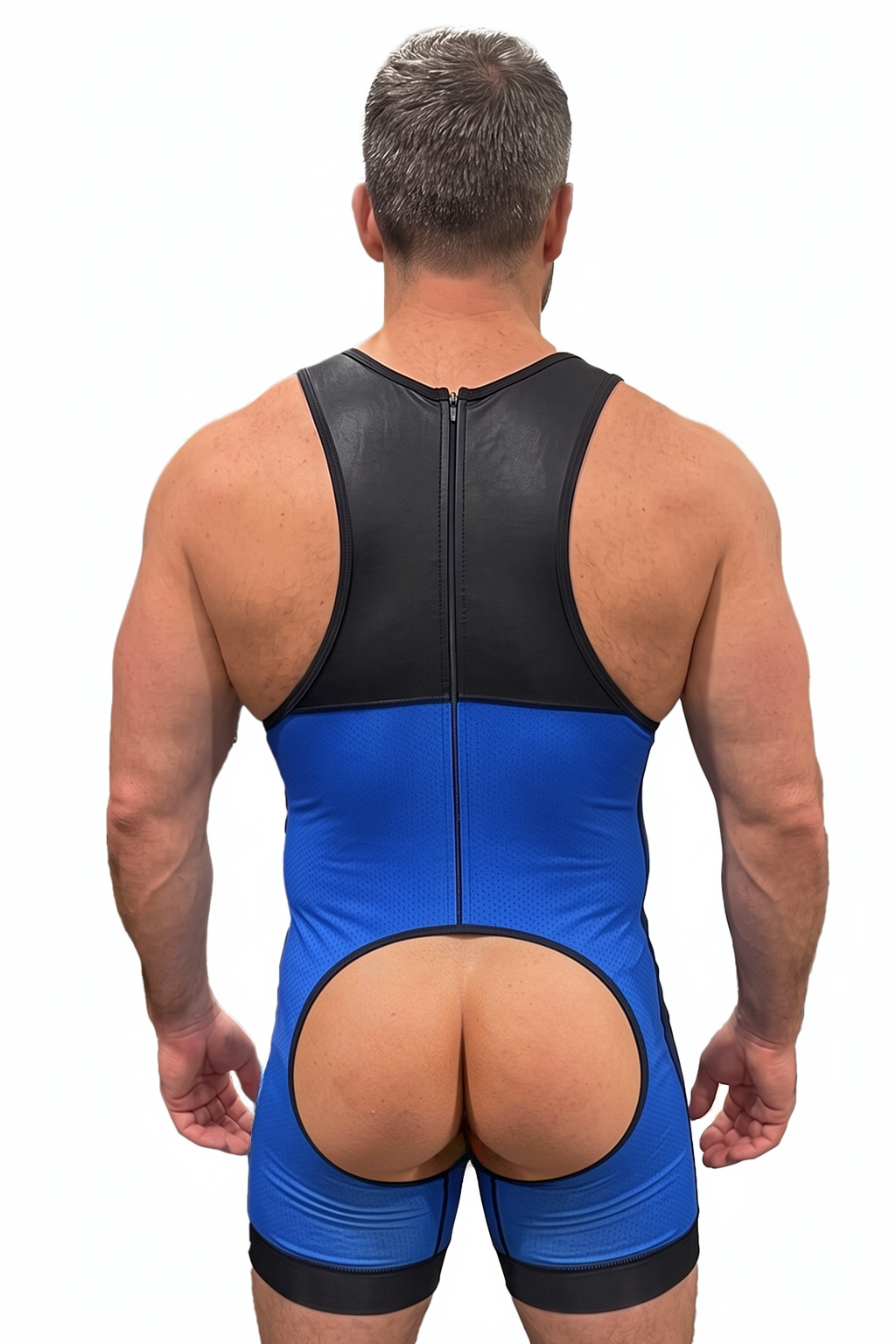 Joylgbt Blue Black Sport One-Piece Shorts