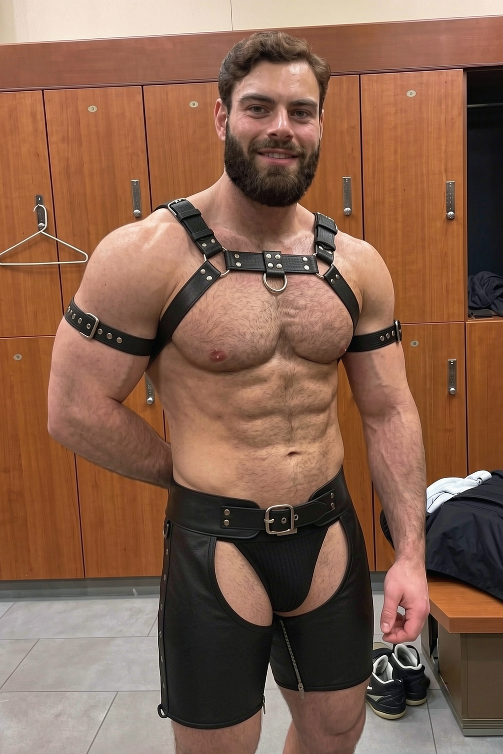 Joylgbt Black Harness Shorts Set