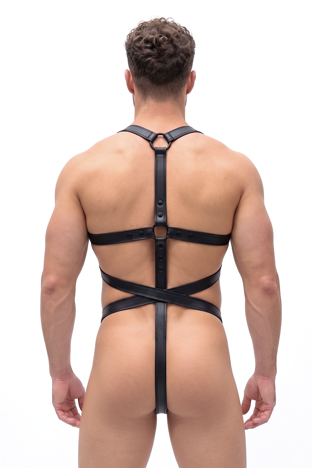 Men’s Blue Cross Harness Brief Set（Two Color)